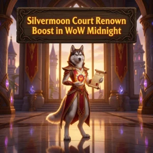 Promotional image representing Silvermoon Court Renown Boost in WoW Midnight
