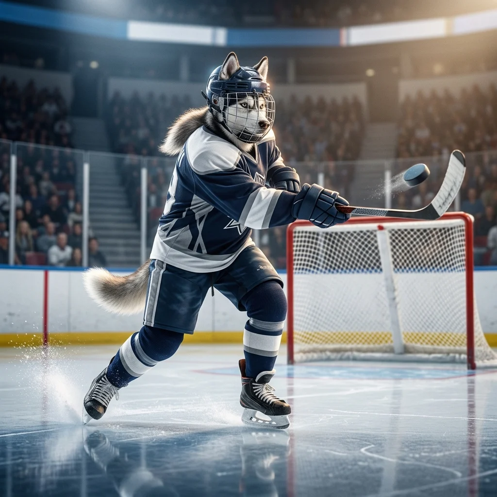 Illustration einer Eishockeyszene als Titelbild für Tipps zum Erzielen von Toren in NHL 26