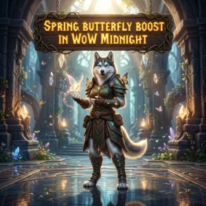 Promotional image for the Spring Butterfly Boost in WoW Midnight service