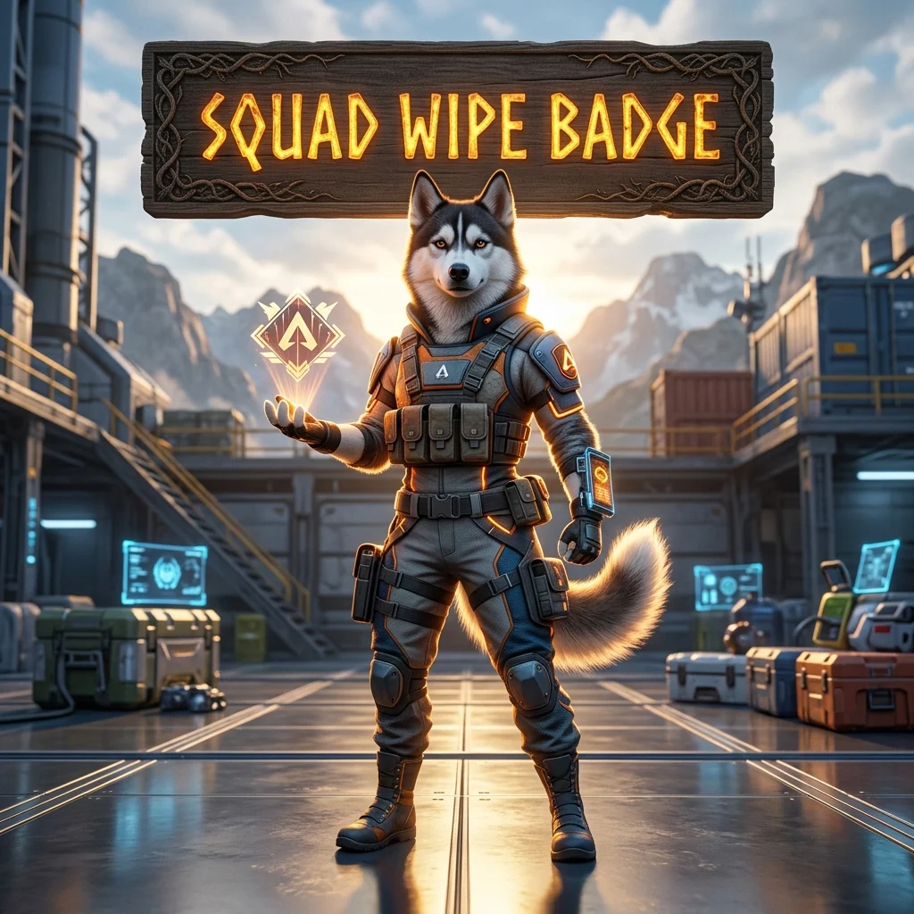 Promotional image for Squad Wipe Badge Boost in Apex Legends, a service focused on the Squad Wipe badge.