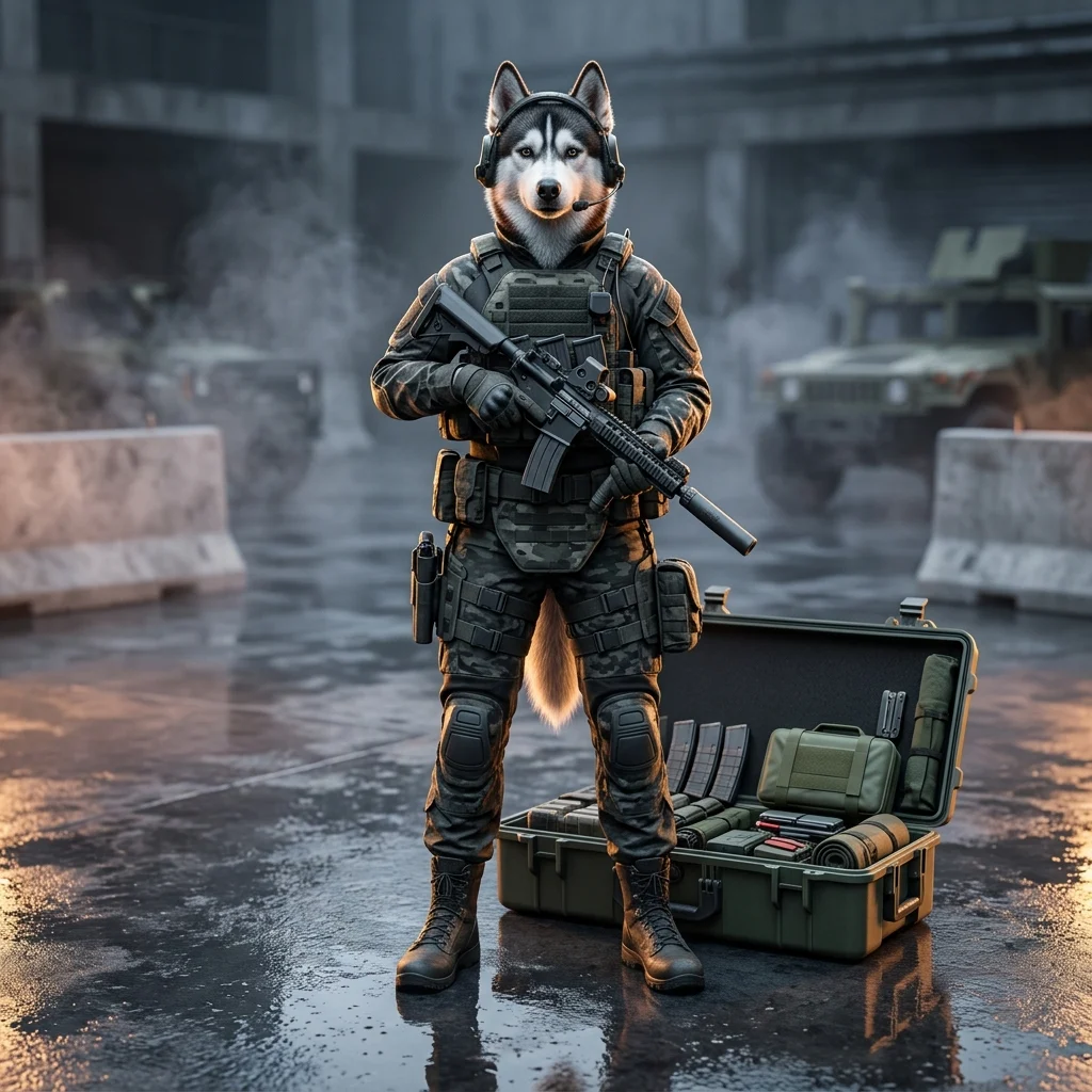 Promotionele spelillustratie voor de Starterbundel in Wardogs, zonder leesbare tekst of herkenbare tekens.
