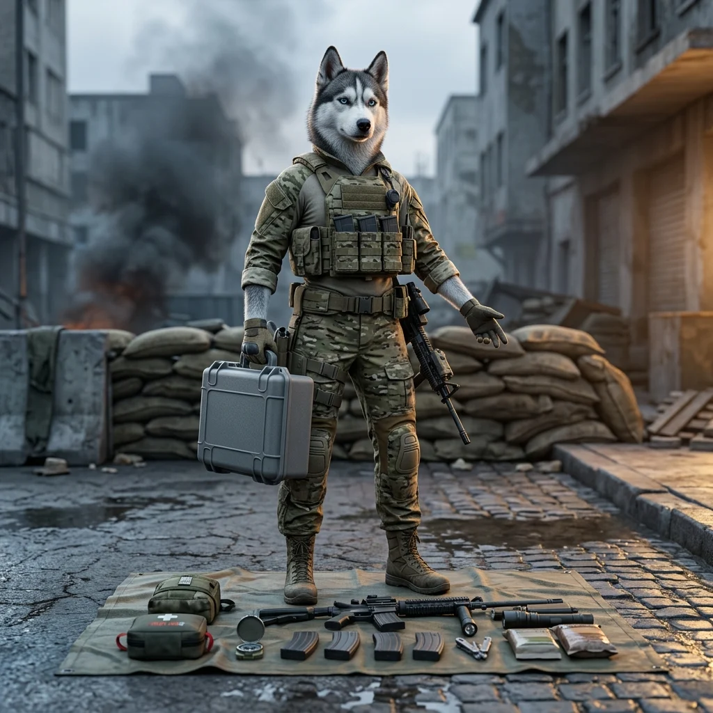 Promosieprent van die Starterbundel in Wardogs met gestileerde speletjiekuns sonder leesbare teks.