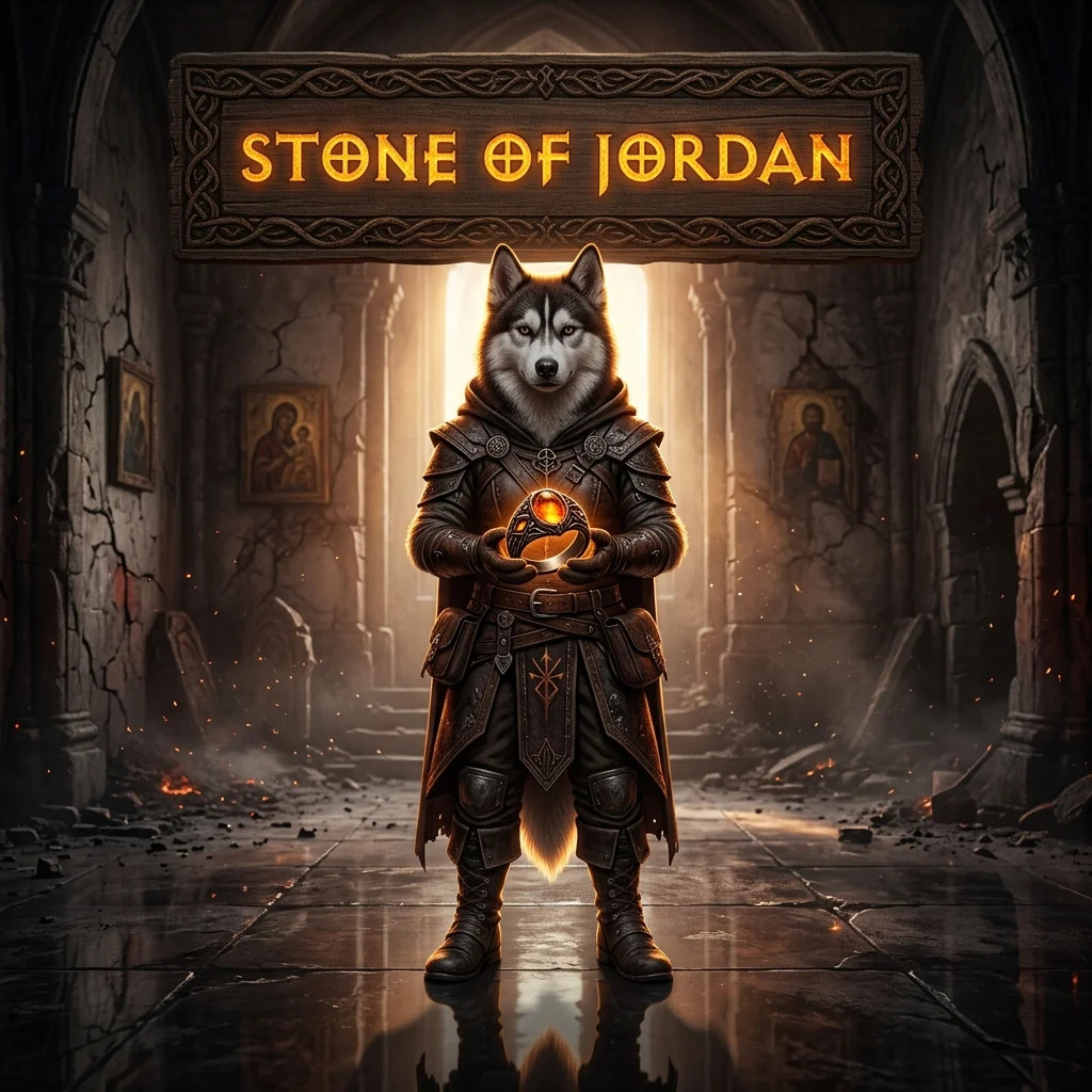 Promotional image for a Stone of Jordan boost service in Diablo 4