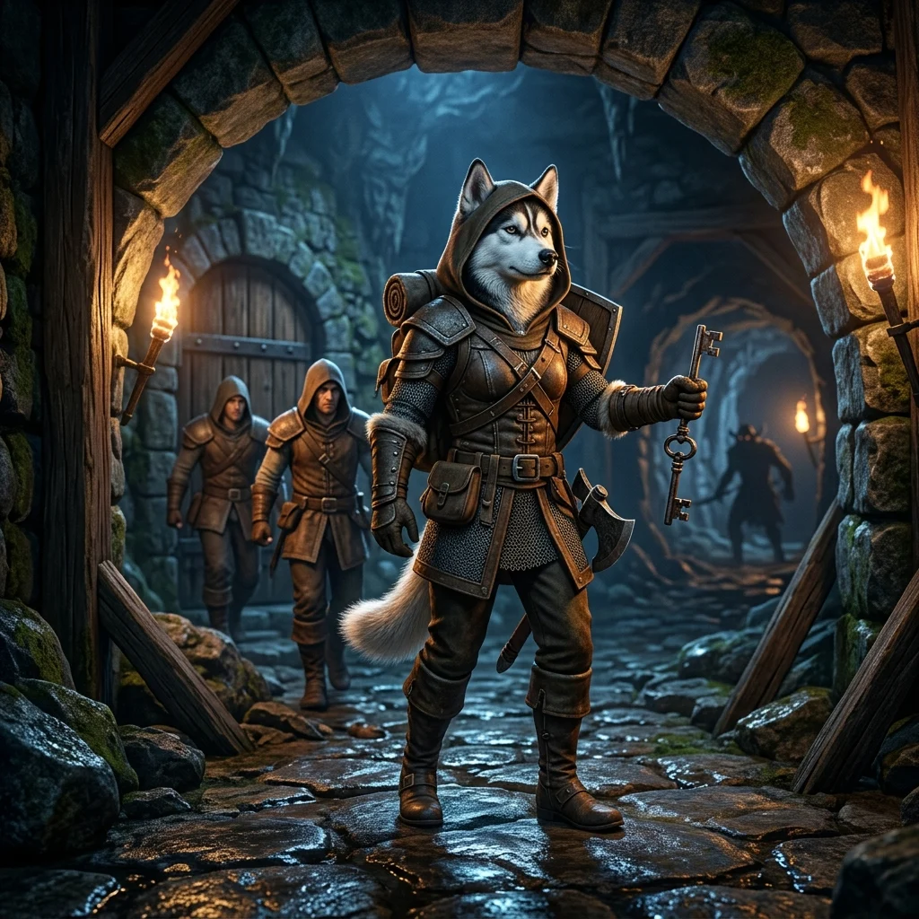 Fantazijska igralna ilustracija, povezana s storitvami pospeševanja v WoW Classic Forever, brez vidnega besedila.