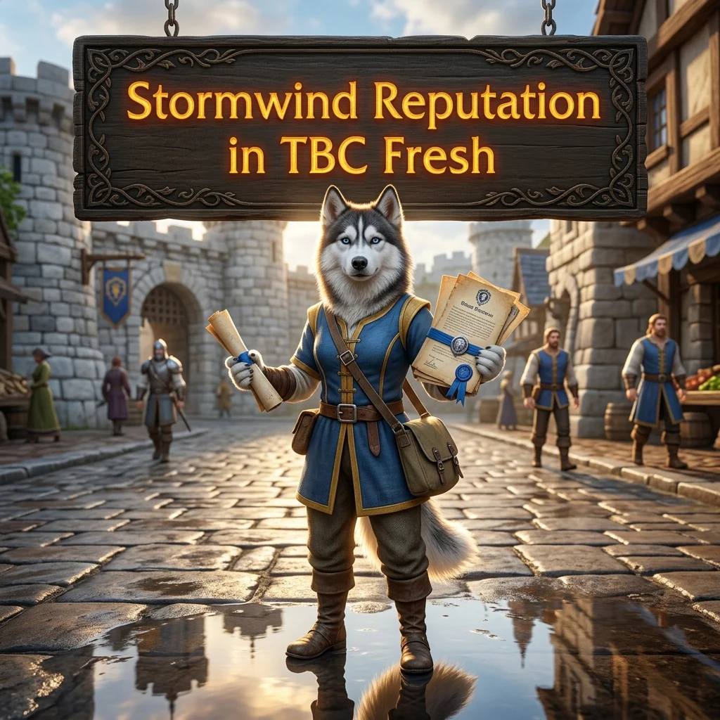 Promotional image for Stormwind Reputation Boost in WoW TBC Classic Anniversary, representing a service focused on improving Stormwind reputation in WoW TBC Classic.