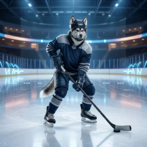 Illustration zum stündlichen Boosting in NHL in einer digitalen Eishockey-Spielwelt