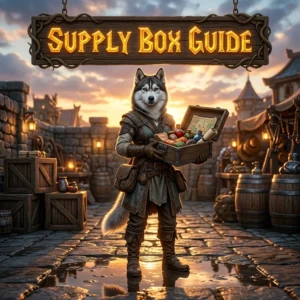 Promotional image for the Supply Box Guide in WoW Forever, representing a focused guide product about supply box information in the game