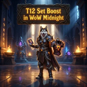 Promotional image for the T12 Set Boost in WoW Midnight service in World of Warcraft: Midnight