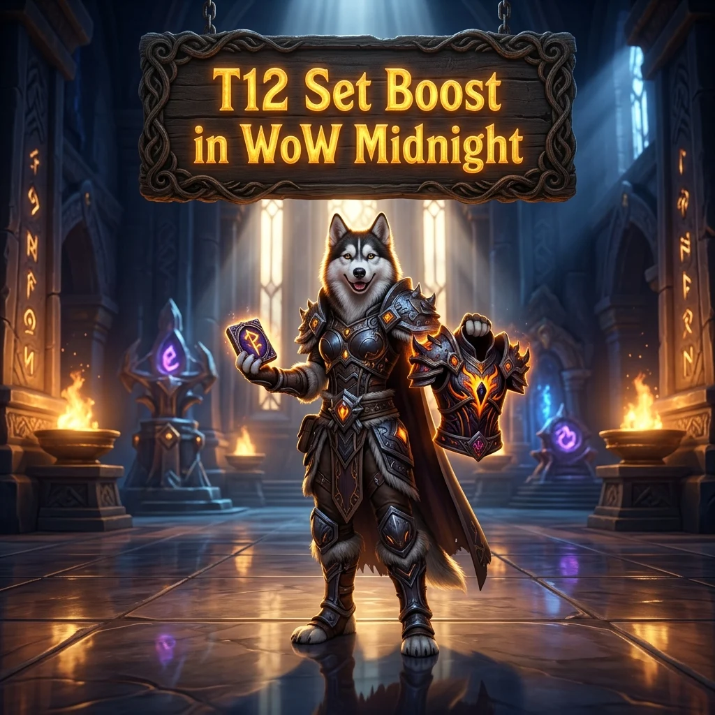 Promotional image for the T12 Set Boost in WoW Midnight service in World of Warcraft: Midnight