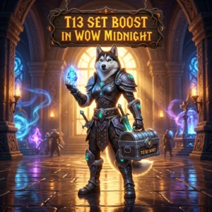 Promotional image representing the T13 Set Boost service in WoW Midnight