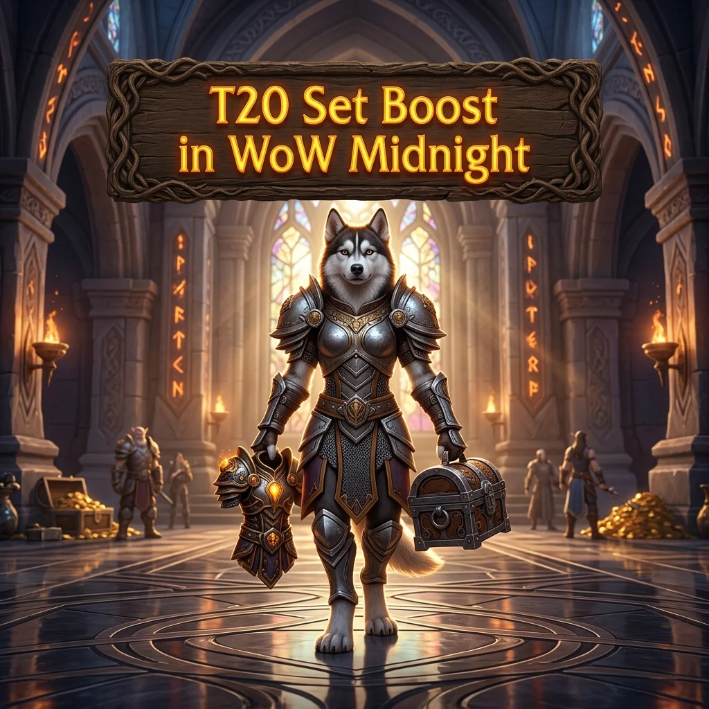 Promotional product image representing the T20 Set Boost service for WoW Midnight