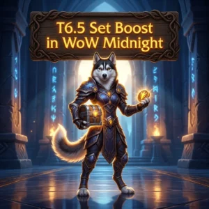 Promotional image representing the T6.5 Set Boost service in WoW Midnight