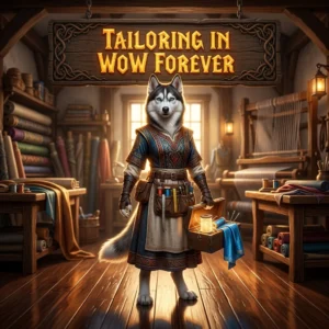 Promotional image representing the Tailoring Boost service in WoW Forever