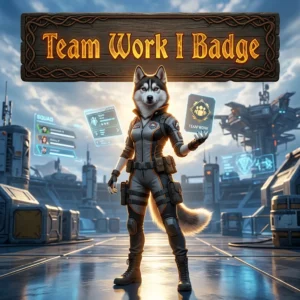 Promotional image for Team Work I Badge Boost in Apex Legends, focused on the Team Work I badge service.