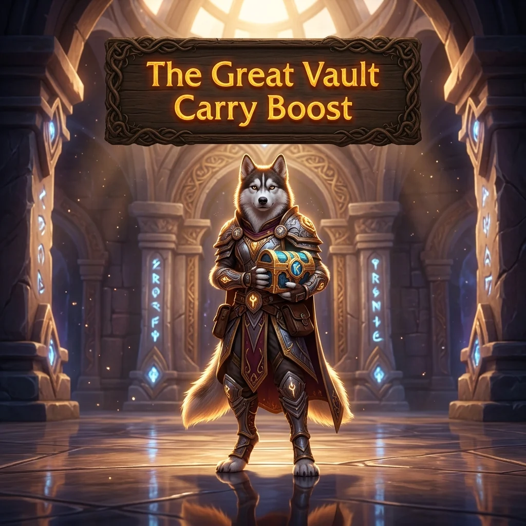 Promotional image for The Great Vault Carry Boost, a service focused on Great Vault carry assistance