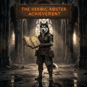 Promotional image for The Heroic Roster Achievement Boost in Diablo 4, representing the named achievement boost service.