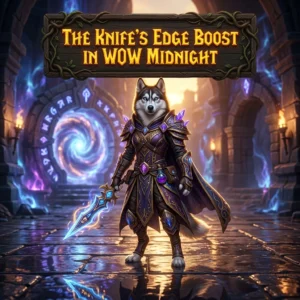 Promotional image for The Knife’s Edge Boost in WoW Midnight service