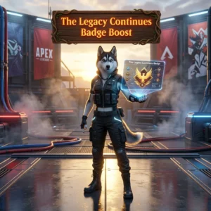 Promotional image for The Legacy Continues Badge Boost in Apex Legends, representing the related Apex Legends badge boost service.