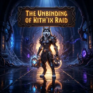 Promotional image for The Unbinding of Kith’ix Raid Boost in WoW Midnight.