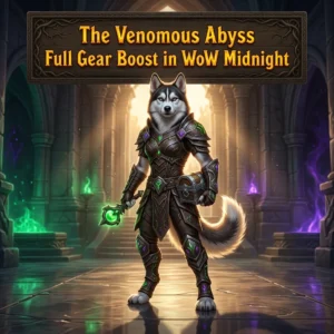 Promotional image for The Venomous Abyss Full Gear Boost service in World of Warcraft: Midnight