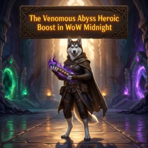 Promotional image for The Venomous Abyss Heroic Boost service in WoW Midnight