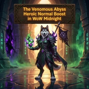 Promotional image for The Venomous Abyss Heroic Normal Boost in WoW Midnight service