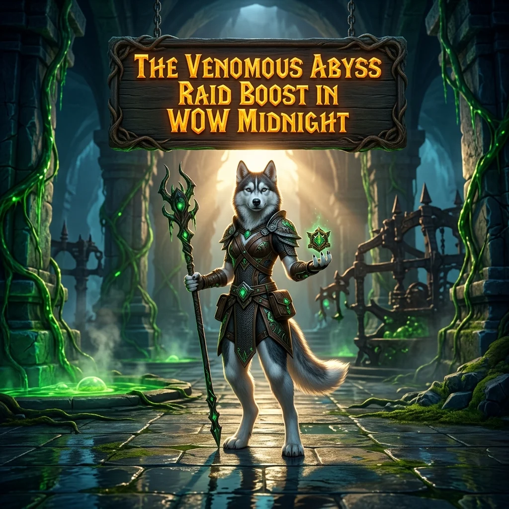 Promotional image for The Venomous Abyss Raid Boost in WoW Midnight, a World of Warcraft Midnight raid boost service.