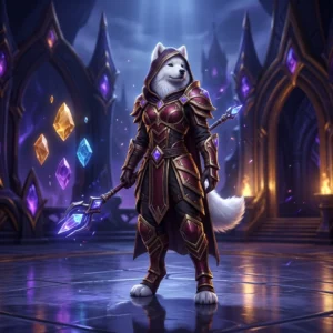 Fantastyczna ilustracja związana z trybem Solo Shuffle w World of Warcraft i sezonem 2 Midnight, bez czytelnych napisów.