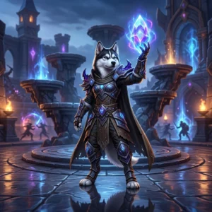 Ilustrační fantasy artwork k tier listu pro režim Solo Shuffle ve 2. sezóně hry World of Warcraft: Midnight, bez čitelného textu.