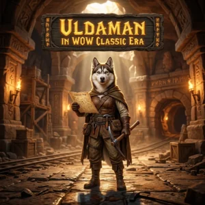 Promotional image representing Uldaman Boost in WoW Classic Era and identifying the related game service.