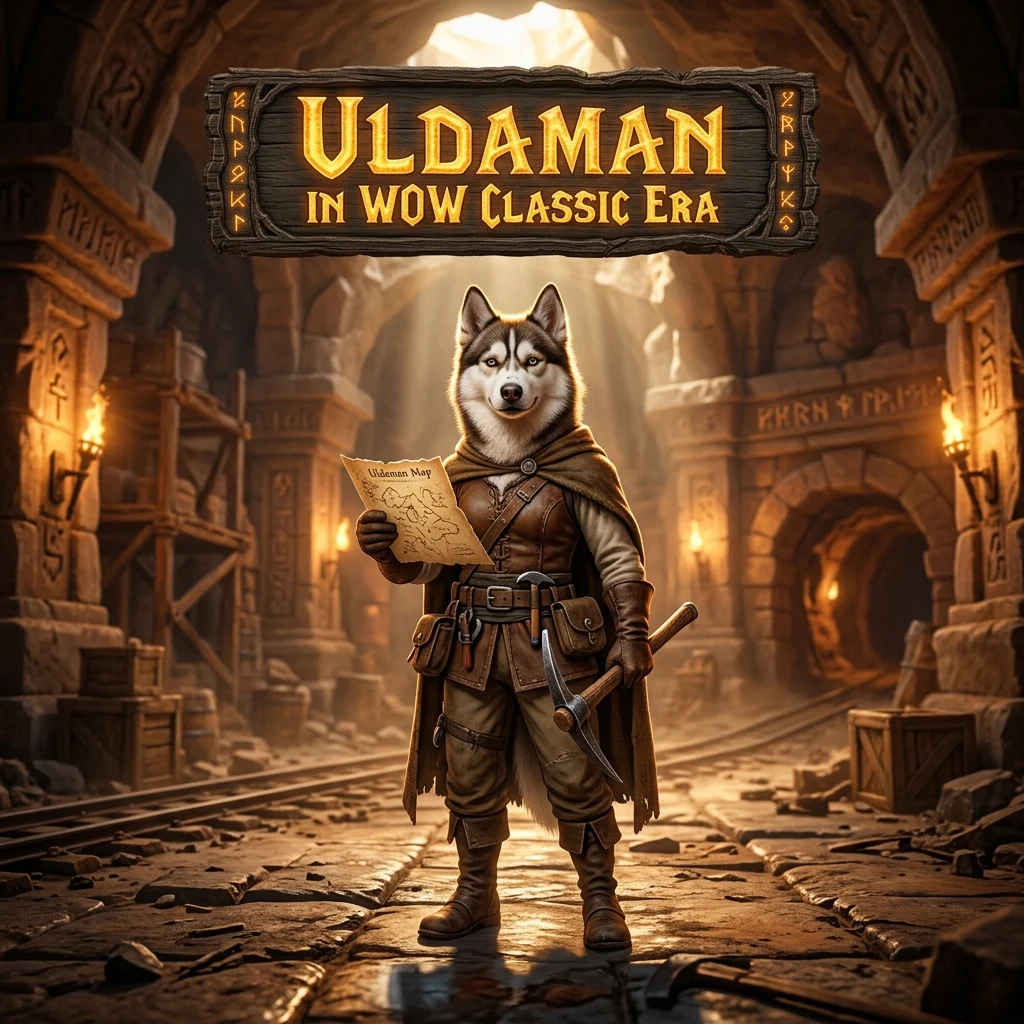Promotional image representing Uldaman Boost in WoW Classic Era and identifying the related game service.