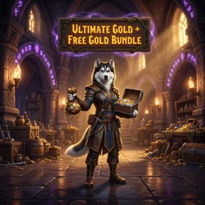 Promotional image for the Ultimate Gold + Free Gold Bundle, representing the product without unrelated game or service details.