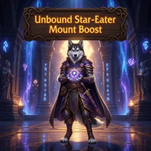 Promotional image for Unbound Star-Eater Mount Boost, a service focused on the Star-Eater mount boost.