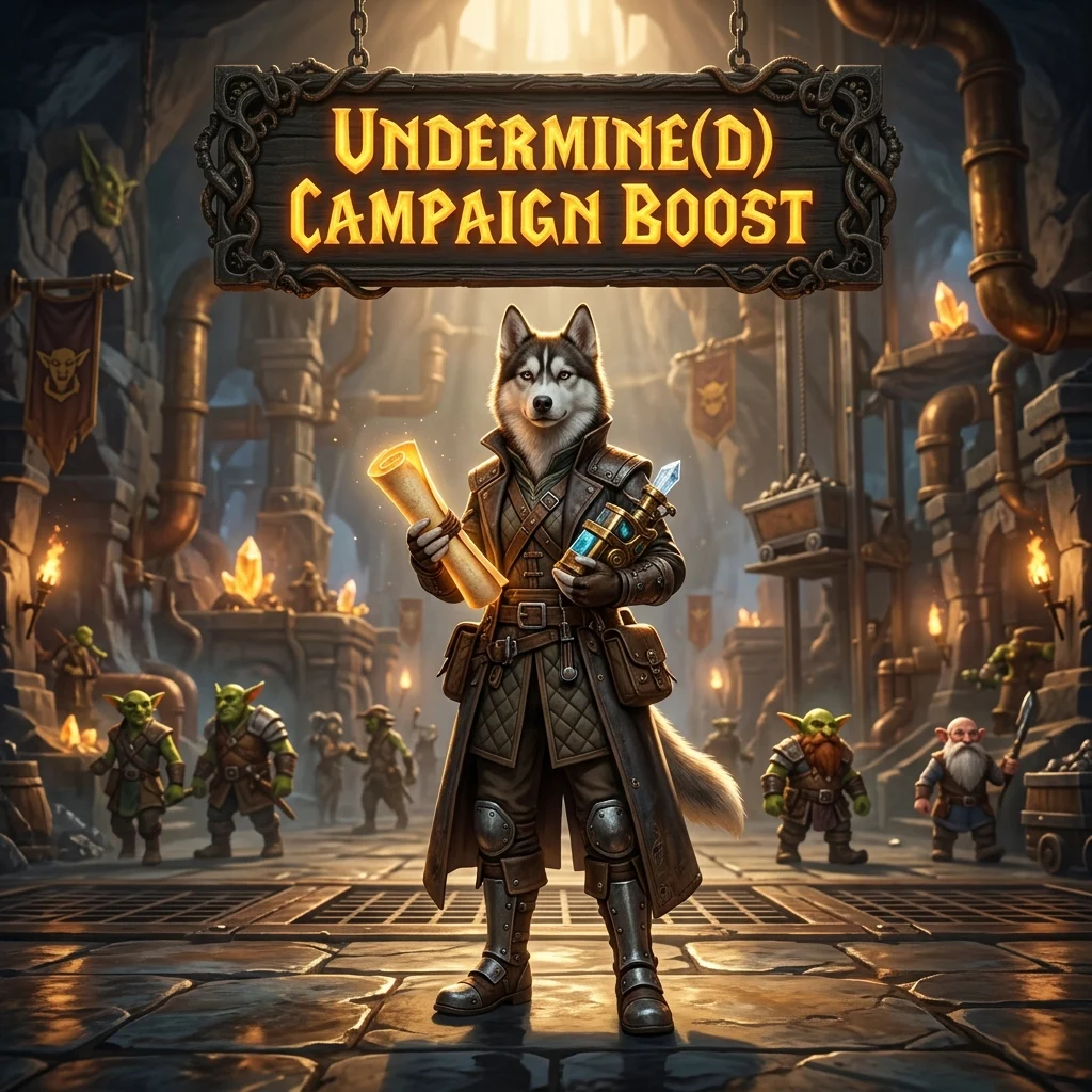 Promotional image for the Undermine(d) Campaign Boost service, identifying the product.