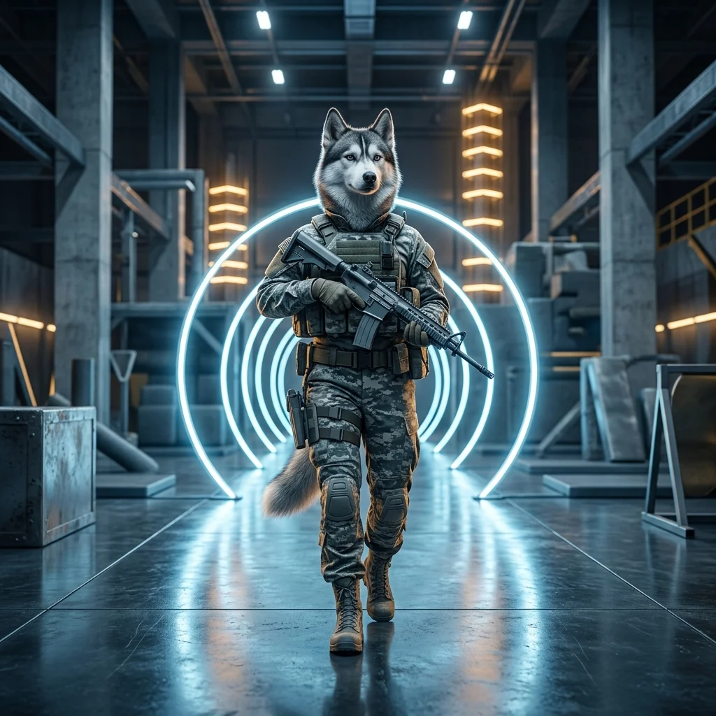 Ilustracja przedstawiająca usługę boostowania poziomu w grze Wardogs, bez czytelnych napisów.