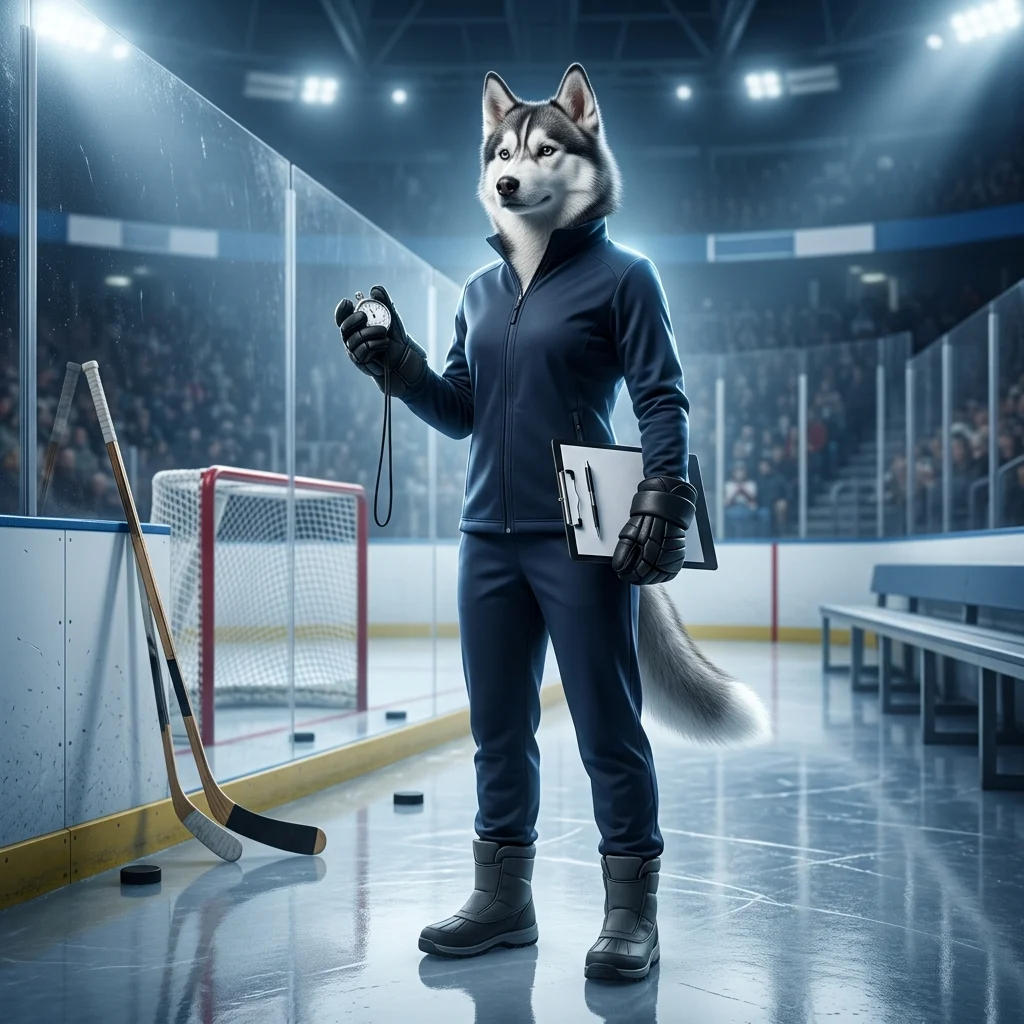 Promosionele illustrasie vir Uurlikse Bestuur in NHL, sonder leesbare teks of tekens.