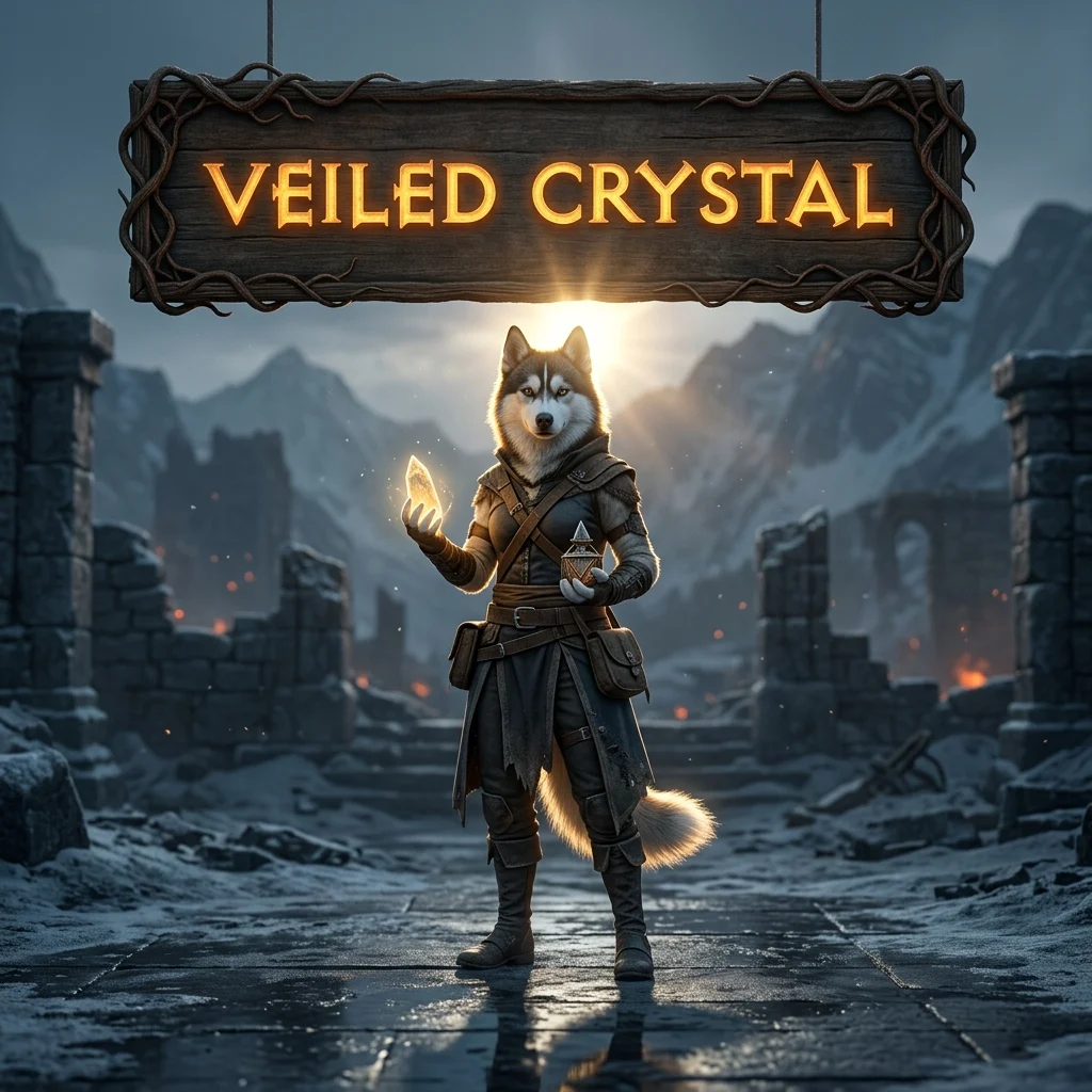 Promotional image for the Veiled Crystal Boost service in Diablo 4, focused on obtaining Veiled Crystals.