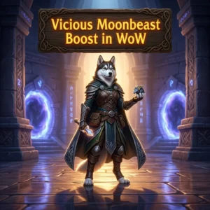 Promotional image representing the Vicious Moonbeast Boost service in World of Warcraft