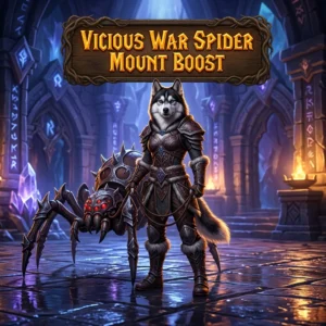 Promotional image for the Vicious War Spider Mount Boost service offering