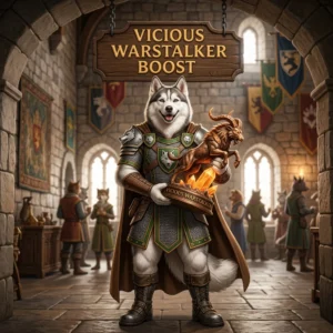Promotional image for the Vicious Warstalker Boost service and its product offering