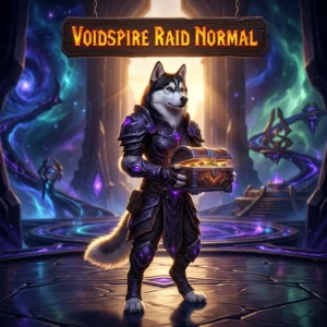 Promotional image representing the Voidspire Raid Normal Boost service in WoW Midnight.