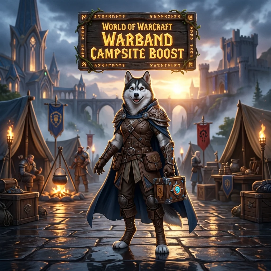 Promotional image representing the Warband Campsite Boost service and its Campsite Boost product offering.