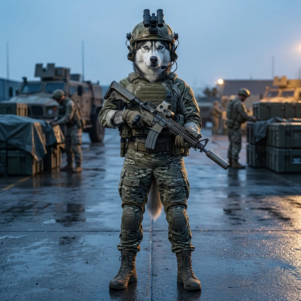 Sfeervolle game-illustratie voor boostingdiensten in Wardogs, zonder leesbare tekst of zichtbare bewegwijzering.