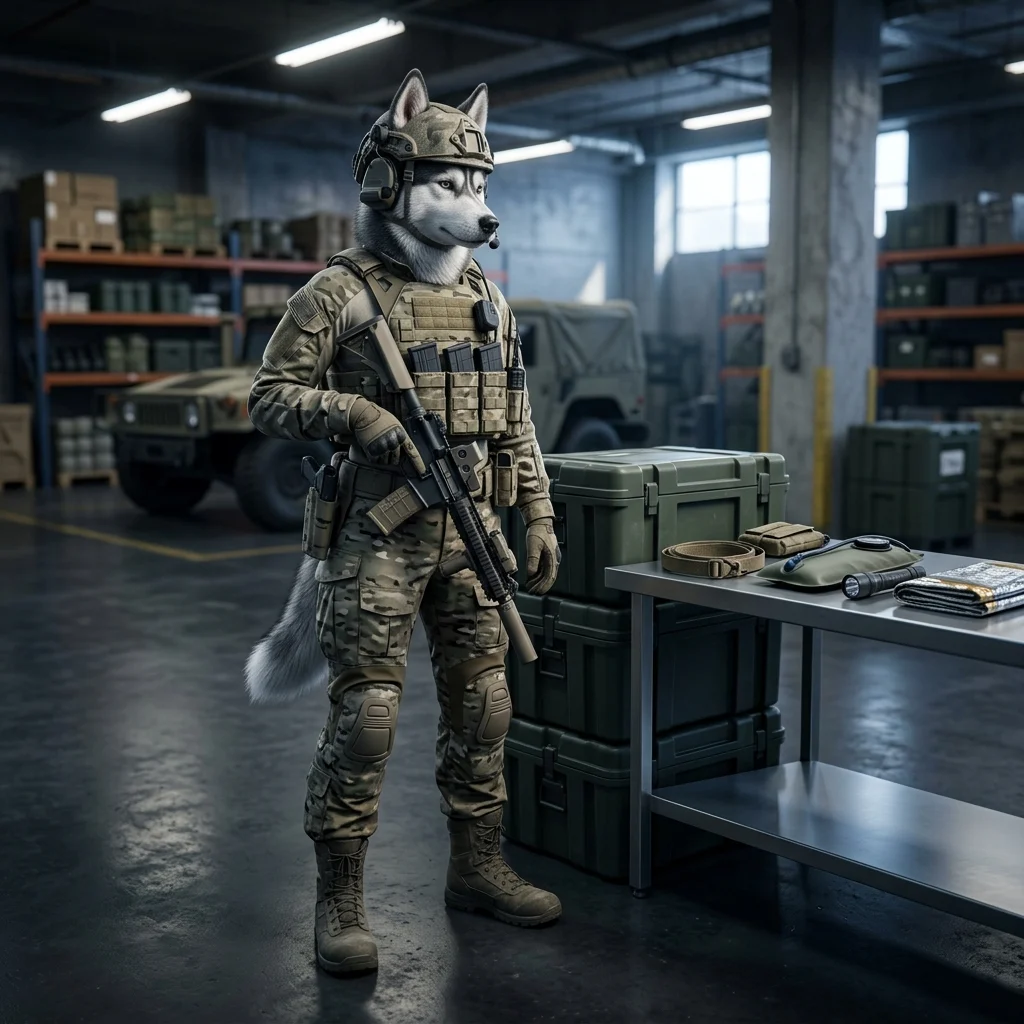 Wardogs新手礼包的游戏主题宣传插画，呈现与产品相关的整体视觉氛围，画面不含可辨认文字、标志或具体界面信息，适合作为礼包页面的主视觉说明