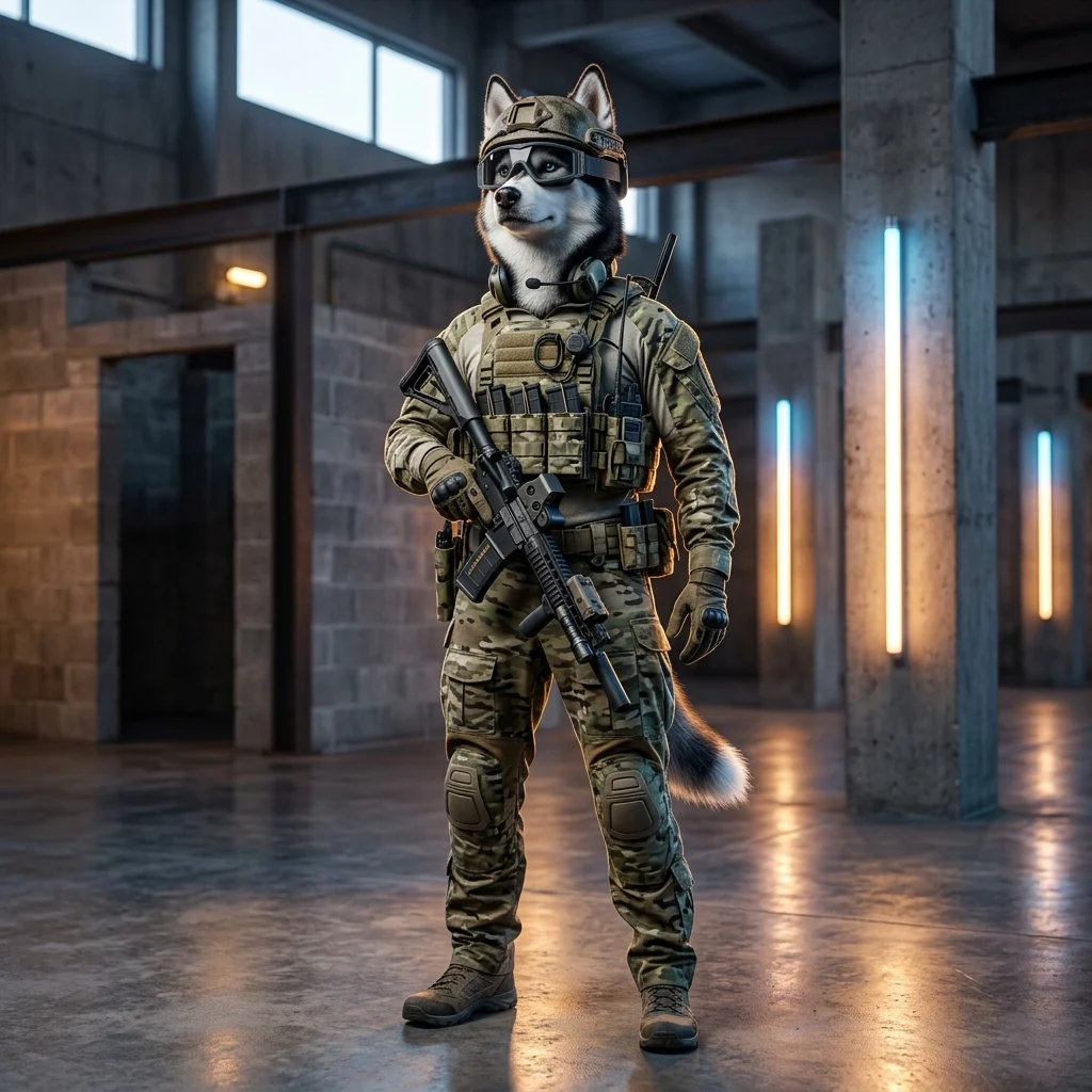 Wardogs'ta seviye atlatma hizmetini temsil eden, çevrim içi oyun atmosferine sahip ve okunabilir metin içermeyen dijital illüstrasyon.