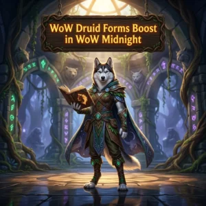 Promotional image for WoW Druid Forms Boost in WoW Midnight, a service focused on obtaining Druid forms in World of Warcraft: Midnight.