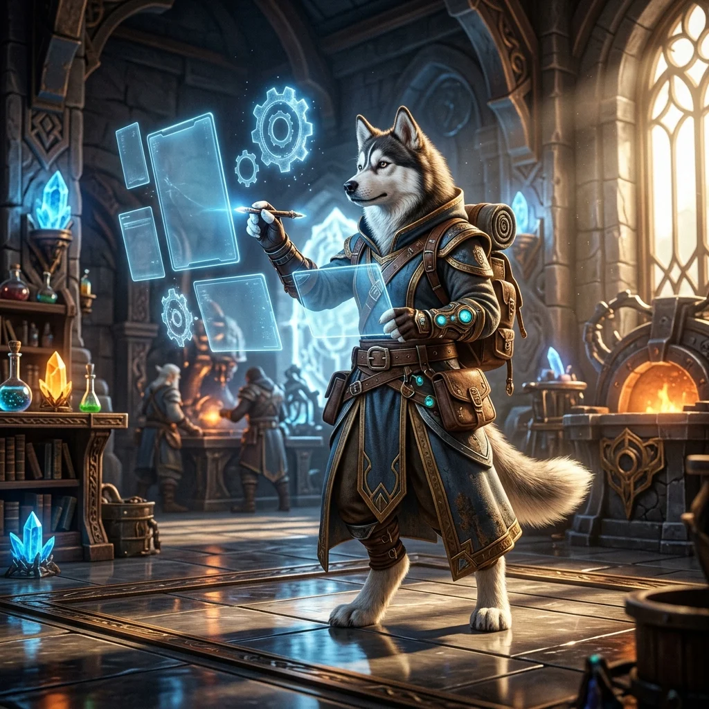 Illustration af en computerspilgrænseflade til WoW Forever UI-opdateringsvejledningen uden læsbar tekst eller synlige tegn