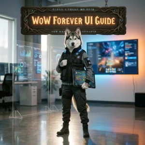 Promotional image for the WoW Forever UI Update Guide, presenting the guide as a resource for understanding UI updates.