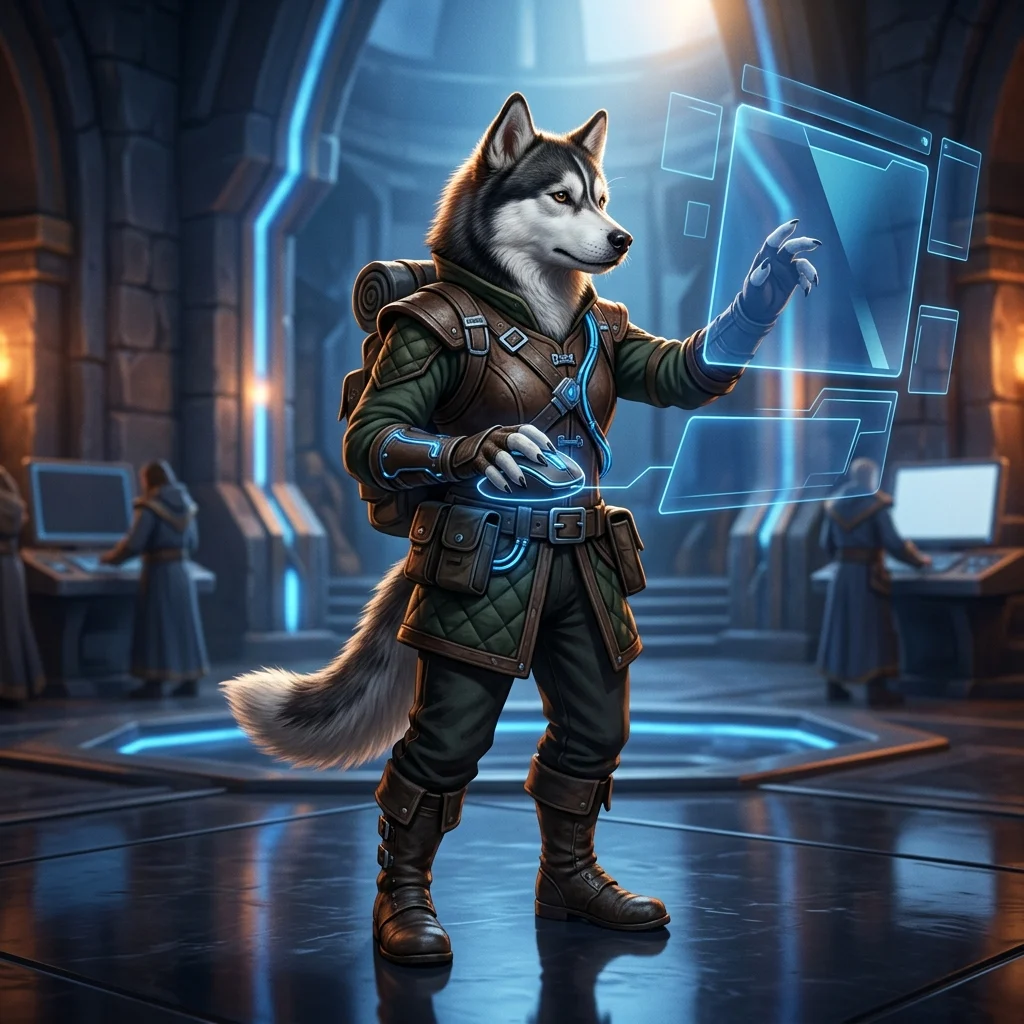 Illustratie van een fantasygame met een vernieuwde gebruikersinterface, zonder leesbare tekst of herkenbare tekens.