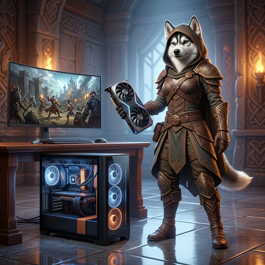 ファンタジー系オンラインゲームの世界を思わせる画面を背景に、WoW Foreverで快適な動作を目指すパフォーマンス設定を扱う記事のイメージ